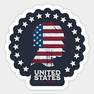 American Soldier: Home of the brave. Land of the free Sticker